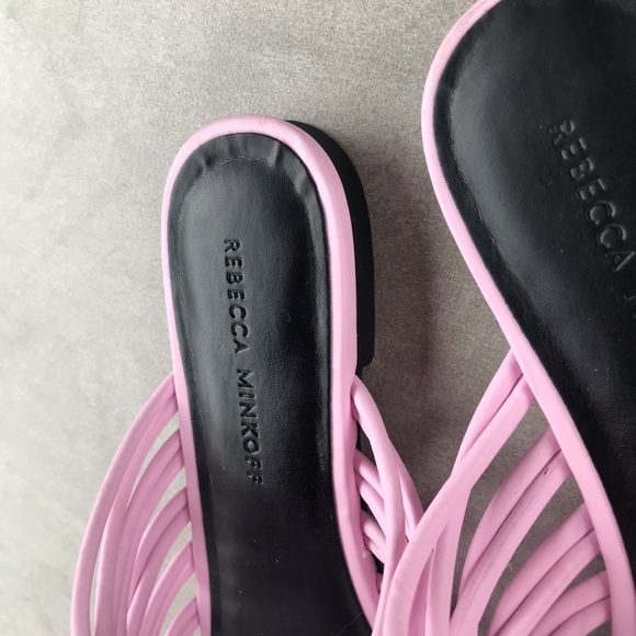 Rebecca Minkoff Maelynn Strappy Pink Slides - Picture 6 of 6